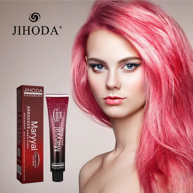 Tintura de cabelo permanente jihoda salon, tintura ammonia de cor permanente
