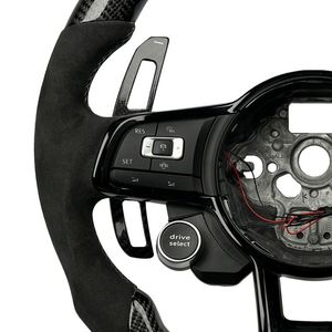 Volant de course modifié en fibre de carbone et suède noir pour <span class=keywords><strong>Audi</strong></span> A4 43 46 Rs3 Rs4 Rs5 Rs6 Rs7 R8 <span class=keywords><strong>R9</strong></span> A3 A5 A6 A7 S3 S5 Q5 Q7 - Product Image 5