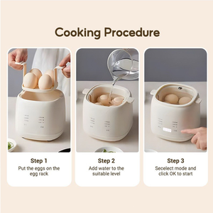 Olla Digital Doméstica de un Toque para Cocinar Huevos, Yogur y Huevo al Vapor, Máquina para Hacer Huevos Semihuevos (Telur Separuh Masak) - Product Image 3