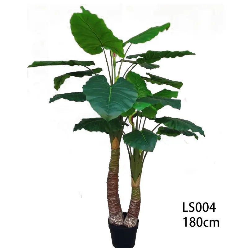 プラスチック製タートルリーフ人工モンステラ盆栽ウッディ植物
