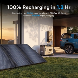 Solar <b>Generator</b> 5120Wh Expandable Battery 1000W Input Off-Grid Portable Power Station for Home Camping P5000E PRO Solar Ener - Product Image 6
