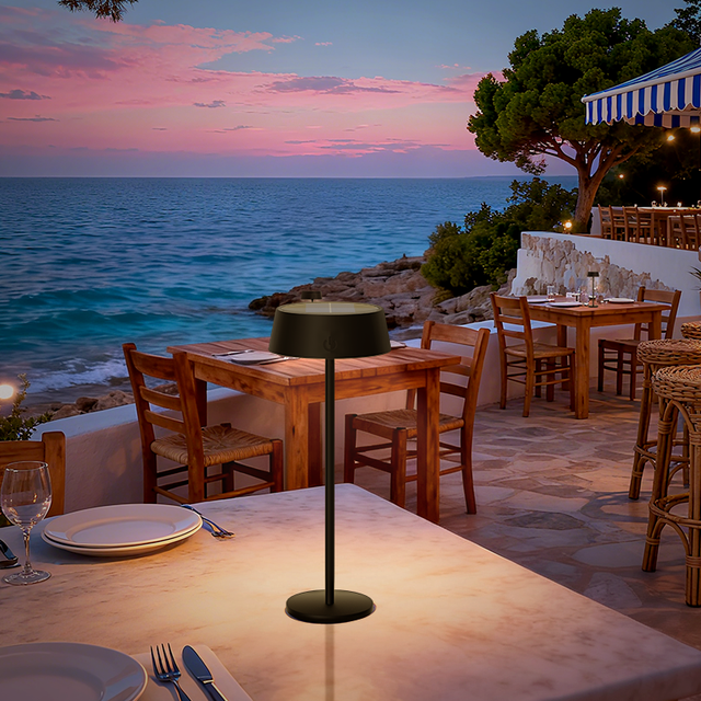 Solar Table Lamp for Restaurant Solar Rechargeable Lamp Portable Touch Light Solar Lamps Outdoor