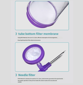 Dispositif de prélèvement bactérien à usage unique - Entièrement aseptique, scellé, sans fuite, avec conception à double aiguille - Product Image 4