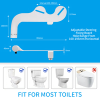 Bidet de salle de bain double à poser au sol, nouvelle conception moderne, ultra-mince, autonettoyant, en ABS, à eau pure, non électrique, écologique