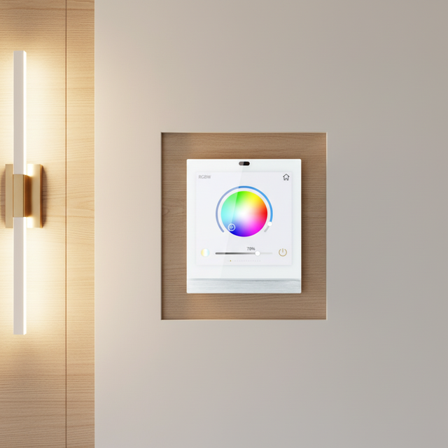 KNX 4" IPS KNX Smart Touch Panel Wall Mounted Full KNX Functions Smart Home Control Panel Switched for Home Automation