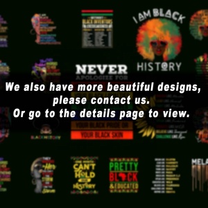 Dtf chuyển màu đen dễ áp dụng Lịch Sử người Mỹ gố<span class=keywords><strong>c</strong></span> Phi truyền nhiệt Áo thun túi quần áo trang trí-Yêu <span class=keywords><strong>c</strong></span>ầu ép nhiệt - Product Image 6