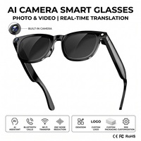 Lunettes Intelligentes avec Caméra IA OEM ODM CE FCC RoHS, Enregistrement Photo et Vidéo 8 Mégapixels, Emballage Personnalisé avec Logo