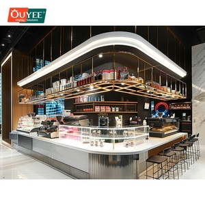 บริการครบวงจรสำหรับชั้นวางติดผนัง ดีไซน์ร้านกาแฟ โซลูชั่นจัดแสดงสินค้าแบบเปิด วัสดุผสมผสานสำหรับคาเฟ่ - Product Image 4