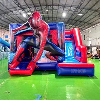 Château gonflable, château rebondissant, toboggan combiné, aire de jeux extérieure commerciale pour enfants, location pour fêtes