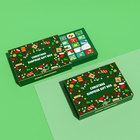 Nouvelle conception de boîte de calendrier de l'avent de Noël avec tiroir coulissant, boîte mystère surprise avec gaufrage pour enfants