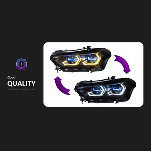 <span class=keywords><strong>Pour</strong></span> BMW X5 G05 X6 G06 2019-2023, ensemble <span class=keywords><strong>de</strong></span> phares à LED <span class=keywords><strong>laser</strong></span>, boîtier fumé, DRL doré, projecteur bicolore - Product Image 5