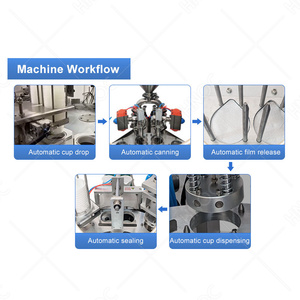 HNOC Automatic Jelly Butter <strong>Cup</strong> Seal Machine <strong>Mini</strong> Plastic Water Yogurt <strong>Cup</strong> Fill and Seal Machine - Product Image 3