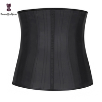 Promotion Corset en cuir européen avec 25 baleines en acier et latex, grande taille, pour fitness, perte de poids, amincissement et contrôle du ventre