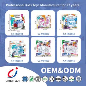 Chengji bricolage Graffiti Art cheval en forme de conception lignes claires correspondant Pigments colorés brosse modèle main coloriage jouets - Product Image 6