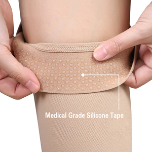 Lớp 2 Với Silicone Ban Nhạc Hàng Đầu Nén Stocking 20 30Mmhg Đùi Cao Phẫu Thuật Nén Vớ 5XL - Product Image 2