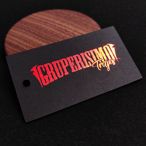 Logotipo de estampado de oro personalizado, <span class=keywords><strong>tarjeta</strong></span> de visita, venta <span class=keywords><strong>directa</strong></span> de fábrica, etiquetas colgantes de ropa de marca Gilt the Edge, etiquetas oscilantes de oro rojo - Product Image 6