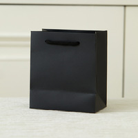 Boîte à bijoux haut de gamme noire avec couvercle et base, vide, rigide, pour emballage cadeau, pour ranger bagues, colliers, bracelets, vente en gros