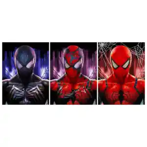 Poster Anime 3D keren kartun Spider Man Marvel Luffy Ninja 330 desain hewan peliharaan Lenticular Poster Flip grosir Poster gradien