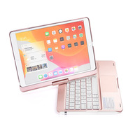 Pliable 360 Degrés Rotatif Cas Clavier Couverture Trackpad Tablette Sans Fil Avec Touchpad Teclado Para Ipad BT Clavier Pour Ipad