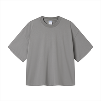 T-shirt surdimensionné lourd 100% coton t-shirts courts Logo personnalisé Boxy Fit blanc Streetwear hommes T-shirt