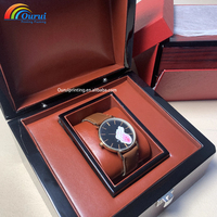 Boîte à montre en bois de luxe de haute qualité pour montre à quartz, avec logo personnalisé et emballage cadeau élégant, vente en gros