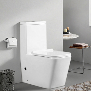 Hot Bán thiết bị vệ sinh gốm phòng tắm nhà vệ sinh <span class=keywords><strong>commode</strong></span> sứ vuông WC trọng lực Đỏ bừng một mảnh nhà vệ sinh bát - Product Image 1