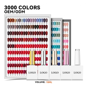 JTING Bouteille en verre rose pour vernis à ongles, conception personnalisée professionnelle, fournitures pour ongles OEM, créez votre propre logo de marque de vernis gel - Product Image 1