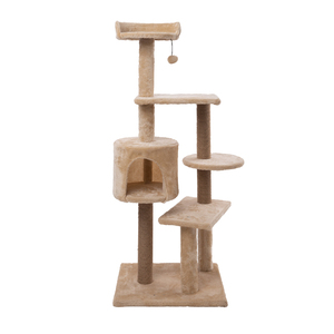 Çevre Dostu İnteraktif Çok Katlı Kedi Ağacı Sürdürülebilir Peluş Ahşap <span class=keywords><strong>Sisal</strong></span> Klasik Sade Tasarım 6 Tırmalama Direği Ücretsiz Oyuncaklar - Product Image 5