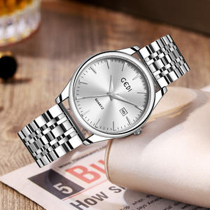 นาฬิกาสายเหล็กคลาสสิกเรียบง่ายและมีความซับซ้อนพิมพ์ปฏิทินนาฬิกาควอตซ์กันน้ำค่าสูงใหม่ - Product Image 3