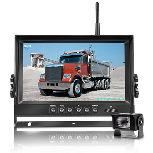 For Truck Trailer Parking <b>Reverse</b> Aid System 9 Inch Split Channels Monitor Dual Quad Screen With <b>Wireless</b> <b>Cameras</b> <b>Wireless</b>-9-X38 - Product Image 5