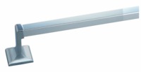 Porte-serviettes mural classique LCM en alliage de zinc chromé et acier inoxydable, barre simple, 24 pouces, garantie 1 an, logo personnalisé, usage hôtelier