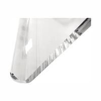 Pupitre transparent BOSN en plexiglas acrylique avec support en acier pour présentoirs scolaires et d'église