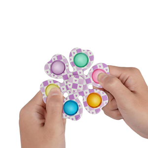 Jouet anti-stress - Fidget <span class=keywords><strong>Spinner</strong></span> en silicone à bulles imprimé créatif multi-doigts - Jouet anti-stress pour 3, 4, 5 et 6 doigts - Product Image 1