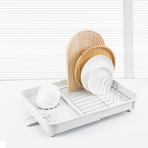 Escurridor de Cocina de Doble Capa, Escurridor de Platos de Acero Inoxidable con Bandeja, Estante de Almacenamiento con Forma Cuadrada - Product Image 2