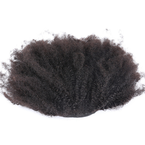 8 pulgadas Afro Puff moño de cabello humano moño postizo para mujer peluca cordón Cola de Caballo rizado Clip en extensiones cola de caballo - Product Image 2
