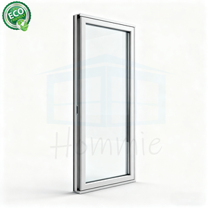 Ventana abatible de vidrio templado Marco de aleación de aluminio con pantalla magnética de acero inoxidable Cortina de persiana de apertura horizontal - Product Image 5