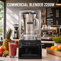 LLohas Keukenblender en -molen van roestvrij staal, zware uitvoering, elektrisch, hoge snelheid, geschikt voor smoothies, sap, kruiden en voedsel.