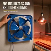 Ventilateur d'incubateur pour couvoirs avicoles F30 – Souffleur de ventilation à flux d'air pour l'éclosion des œufs de poulet, canard et oie, idéal pour les fermes avicoles