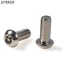 Vis de machine à tête cylindrique Torx DIN EN ISO 14583 avec goupille, vis à tête cylindrique à 6 lobes, vis Torx anti-effraction, nickel T25