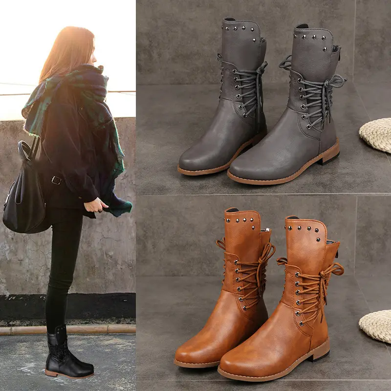 Factory Price Wholesale Custom Brand Cowgirl Boots Fashion Genuine Leather Knight Boots for Female