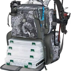 Sac à dos de pêche avec 4 boîtes à accessoires, porte-cannes, housse de pluie imperméable, sac de pêche haute performance - échantillon gratuit - Product Image 1