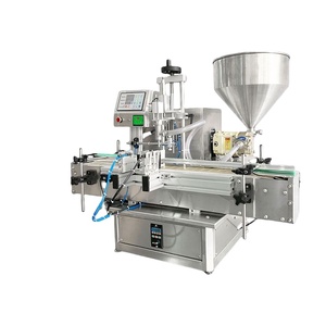 Machine de remplissage automatique à convoyeur pour boissons, miel, bière, crème, alcool, lait, cosmétiques, bain de bouche et liquides - Product Image 1