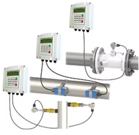 Débitmètre numérique à ultrasons mural à fixation par pince 4-20mA RS485 Modbus pour eau, eaux usées, CVC, eau réfrigérée