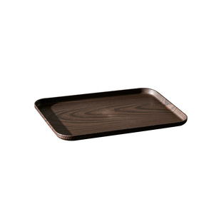 Ensemble de plateaux de service en plastique à motif bois, qualité restaurant, assiettes commerciales, plateaux de repas pour la maison - Product Image 4