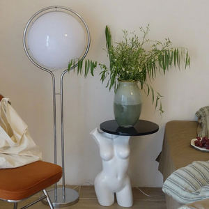 Lampada da Terra Nordica Moderna Minimalista per <span class=keywords><strong>Soggiorno</strong></span> e Camera da Letto, in Metallo e Acrilico, LED di Alta Qualità, Nuovo Design Stabile Orbit Chrome - Product Image 2