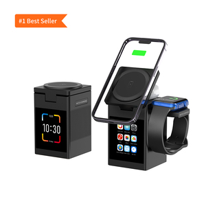 Sạc không dây đa chức năng <span class=keywords><strong>6</strong></span> trong 1, đồng hồ báo thức, sạc từ tính PD, sạc điện thoại cho <span class=keywords><strong>iPhone</strong></span>, giải pháp tiện lợi 3 trong 1 - Product Image 1