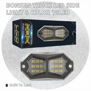 Feux latéraux LED pour camion Bonsen, feux de voiture, buggy, blanc froid, 12V, 18 LED, feux de signalisation d'avertissement - Product Image 2