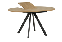 Ensemble de table à manger ovale moderne extensible et personnalisable avec pieds en métal