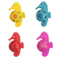 Jouet anti-stress en PU lumineux LED en forme d'animal, rempli de billes en mousse, pour filles et garçons, vente en gros OEM