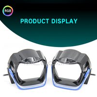 Masque de décoration DRL RGB à effet de poursuite pour phares de voiture, compatible avec les caches de projecteur LED Angel Eye de 3,0 pouces Robot DRL Gen.2